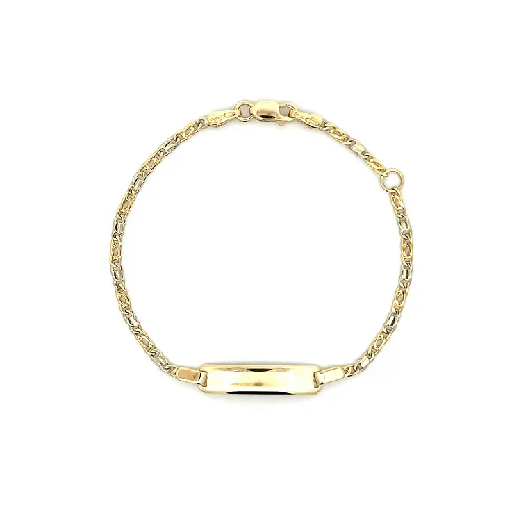 Golden Baby Bracelet with Plate