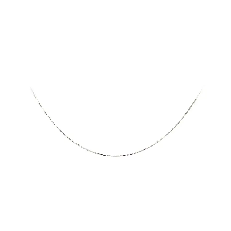 White Gold Cube Chain - Cube