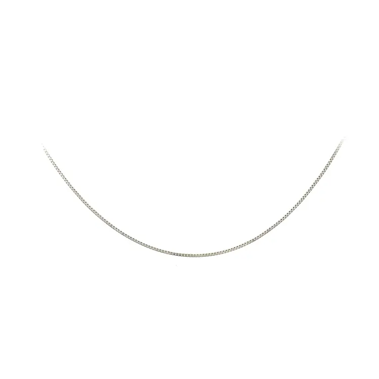 White Gold Cube Chain - Cube