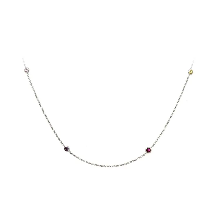 Gold Chain with Coloured Stones