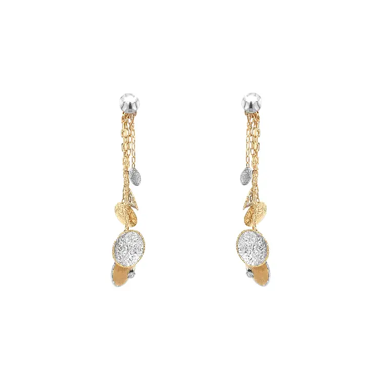 Gold Combination dangle earrings