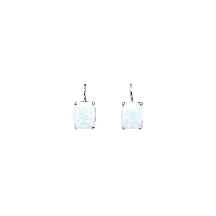 White Gold earrings with Opal
