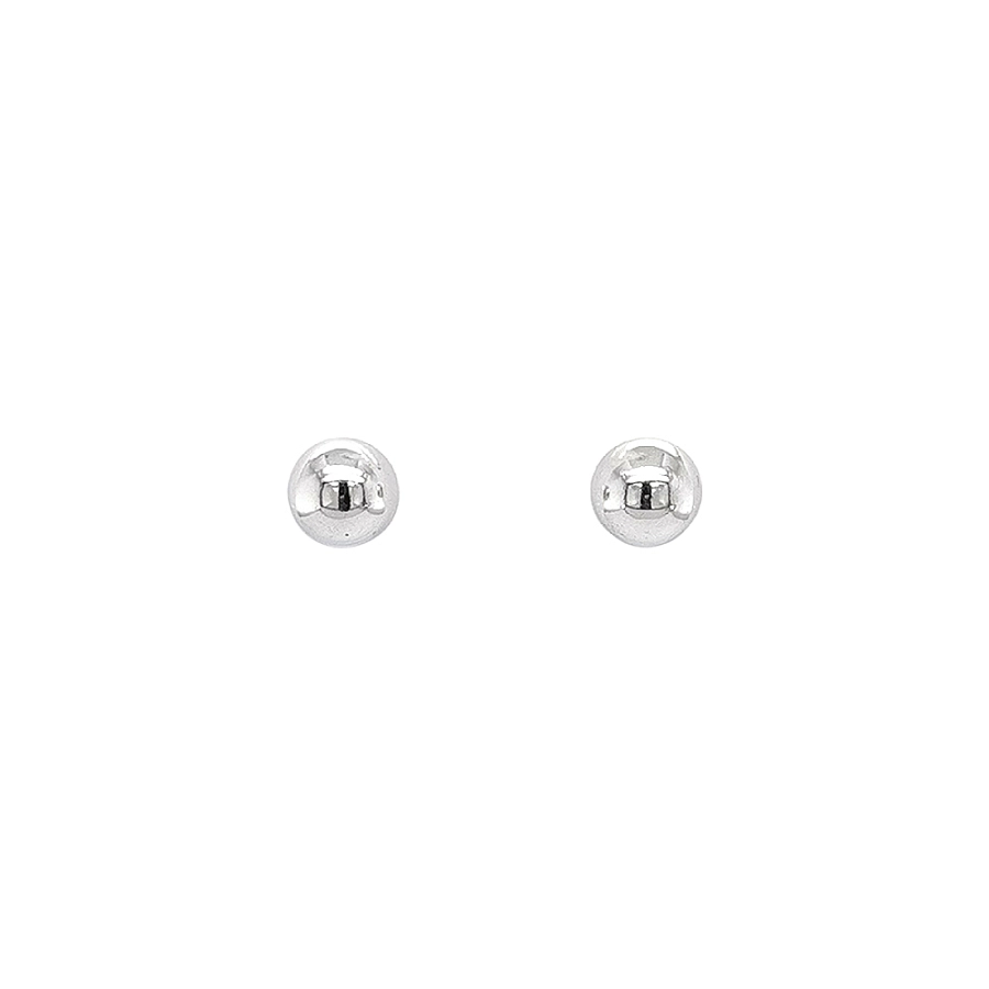 Earrings Half rounds in White Gold - Simple Elegance