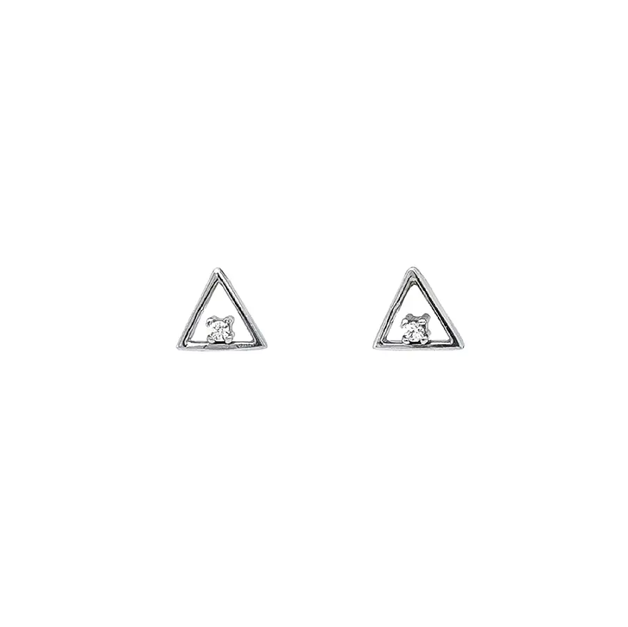 Earrings Triangle with Zirconia