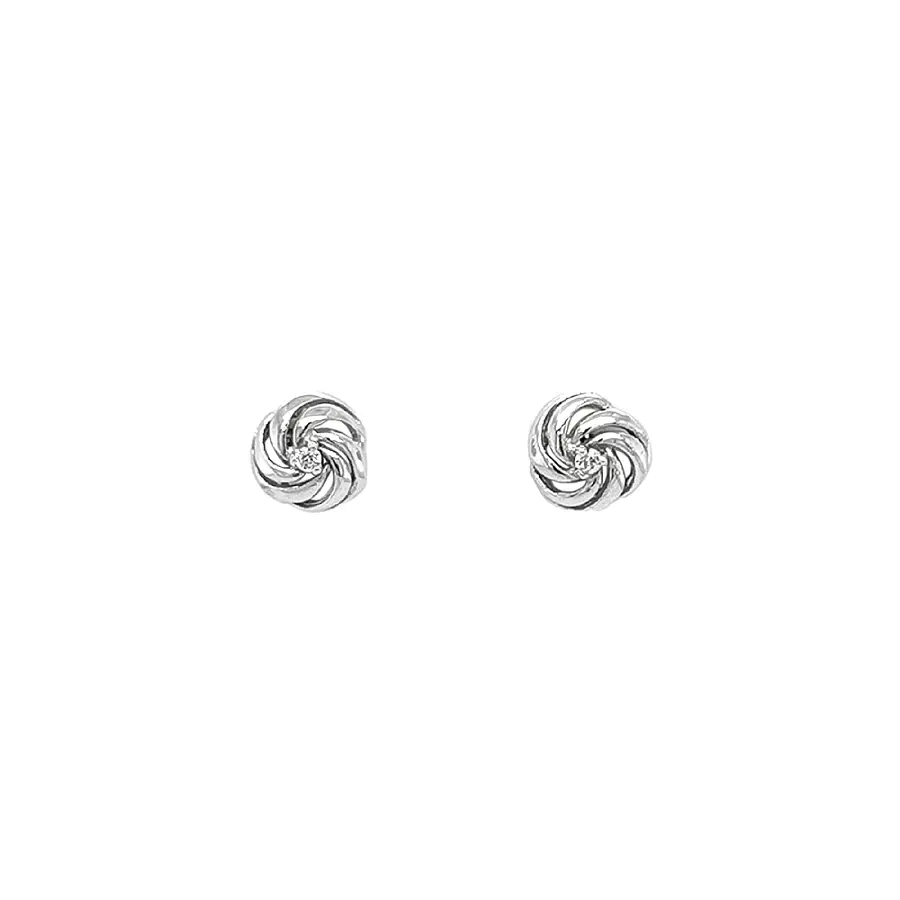 Stylish and Timeless White Gold Earrings