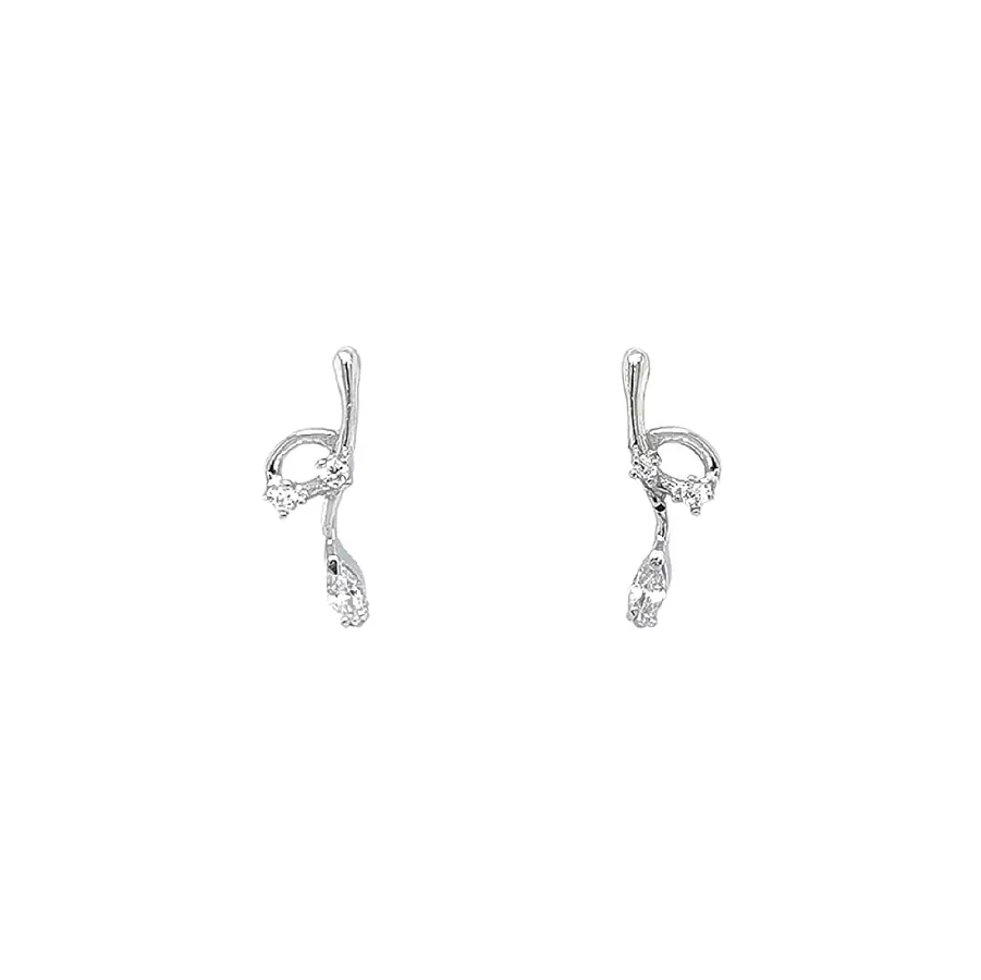 Shining Earrings with Crystalline Beauty Zircones