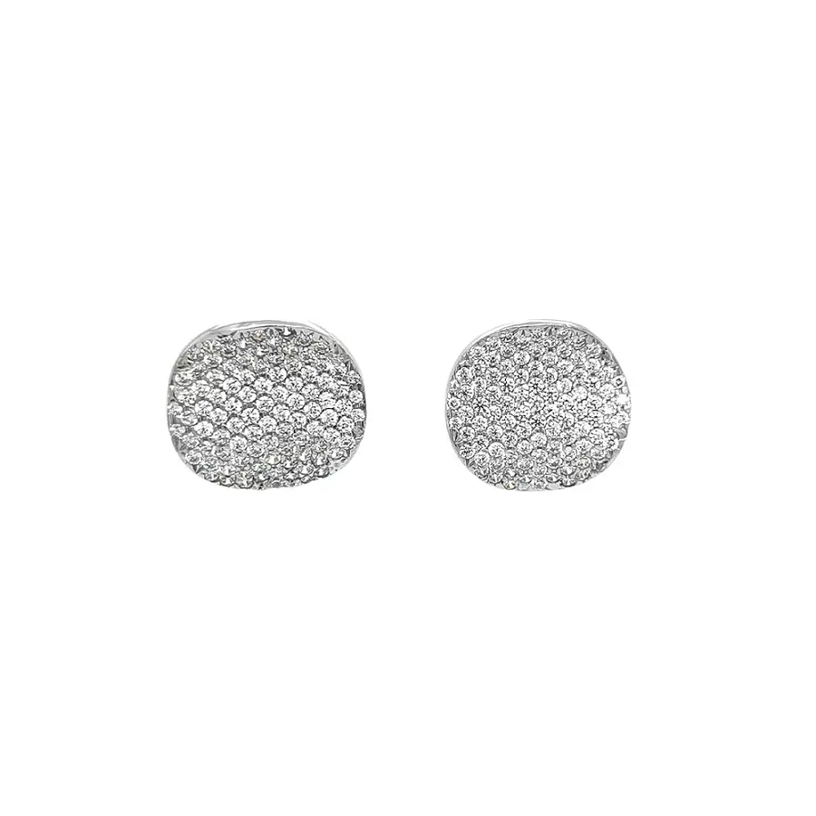 Earrings with White Gold Zircons