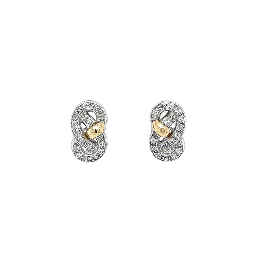 Earrings with Zircones in Gold