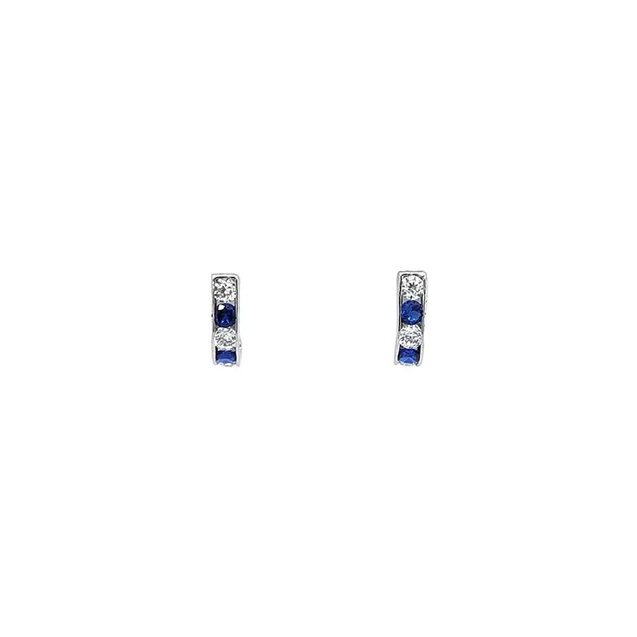 White Gold Earrings with Sapphires