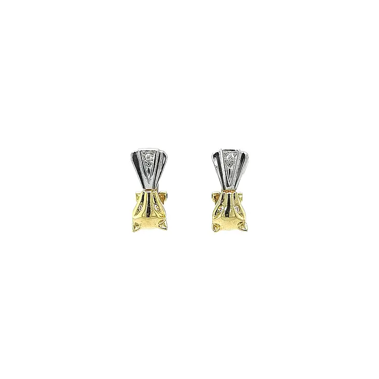 Earrings with Zircones in Gold