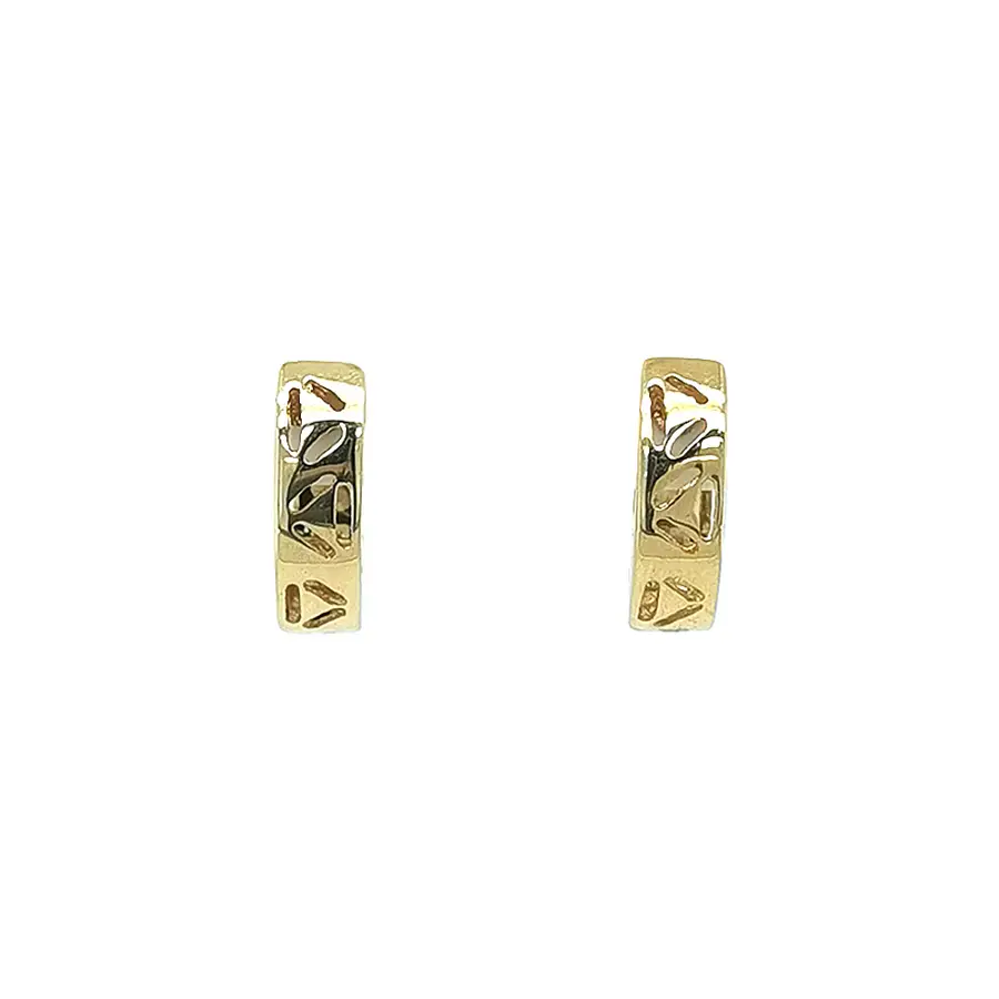 Gold Round Earrings
