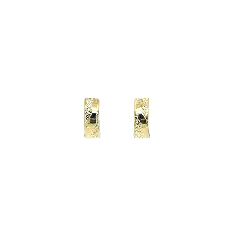 Gold Reversible Round Earrings