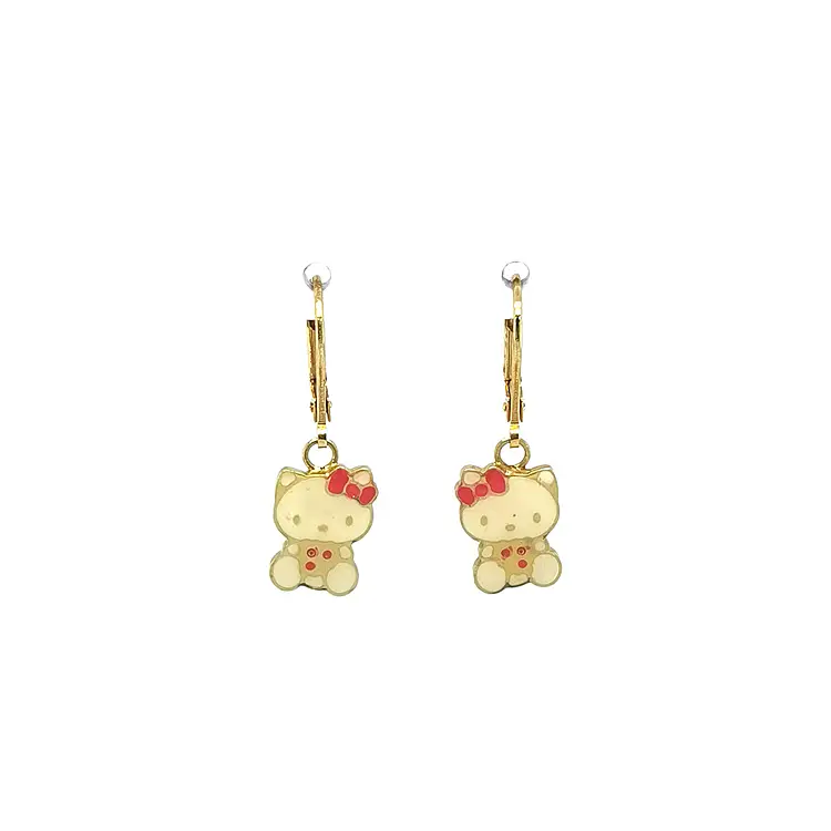 Gold Baby Hello Kitty Earrings