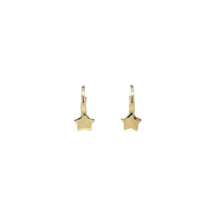 Gold Earrings Stars