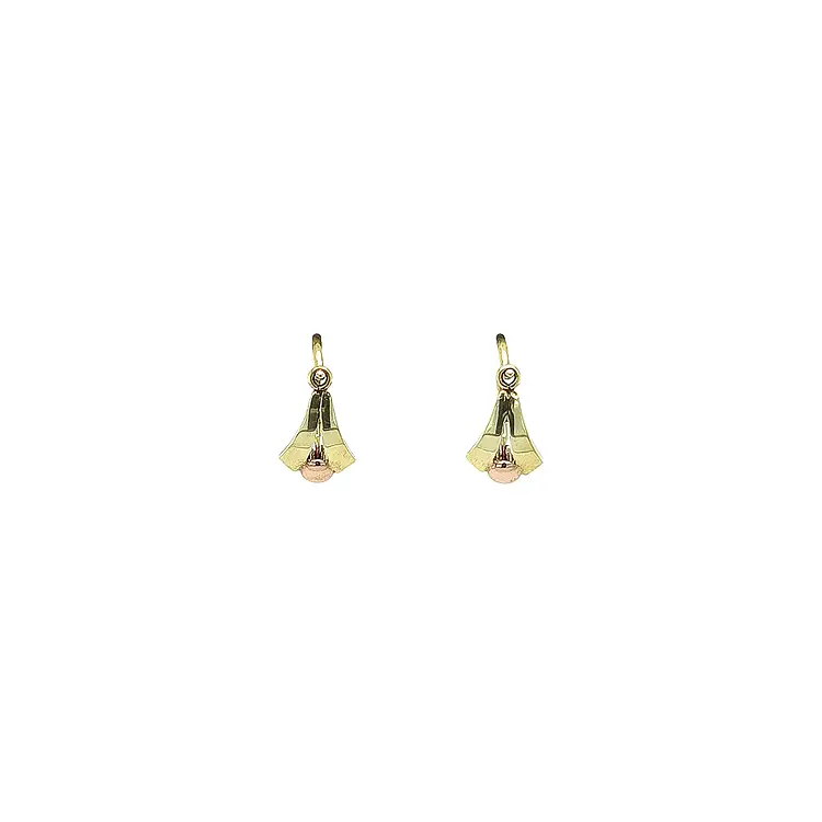 Children's Earrings made of Combination Gold