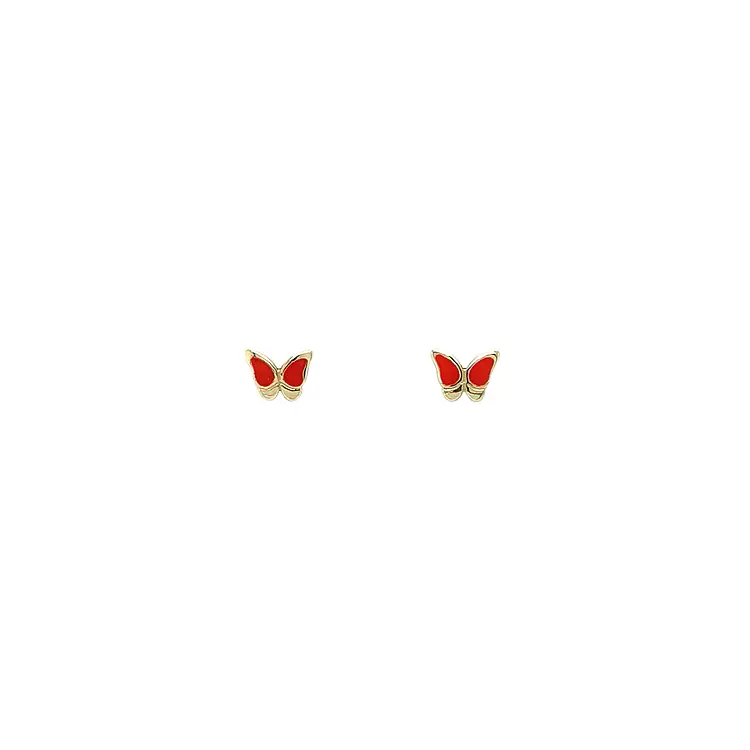 Golden Children's Butterfly Earrings