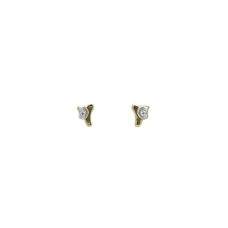 Earrings with Zircones in Gold