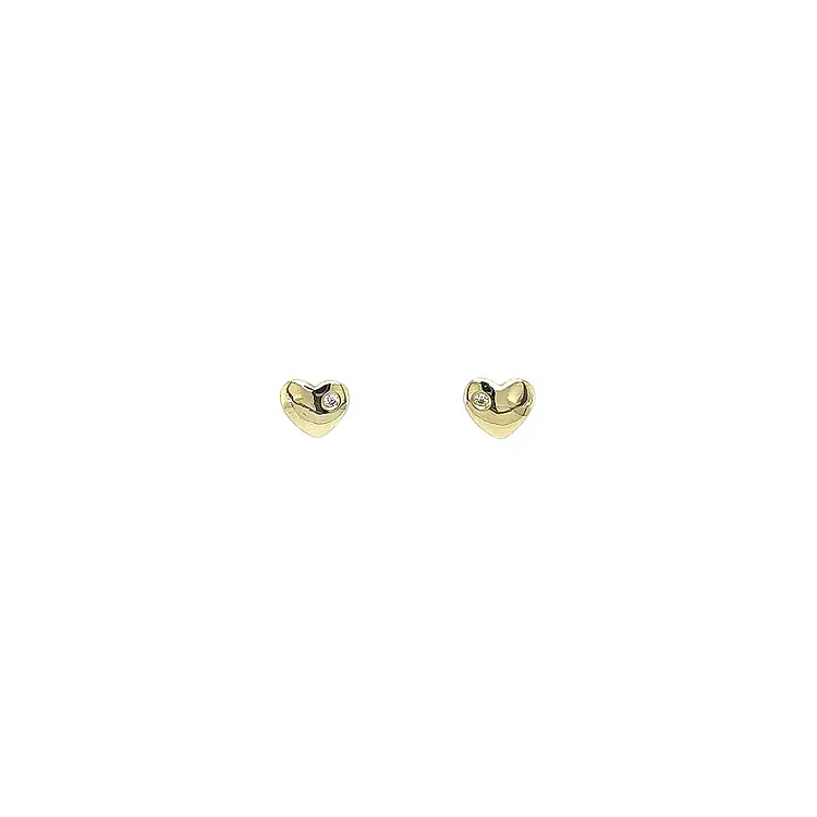Gold Pecky Earrings Hearts