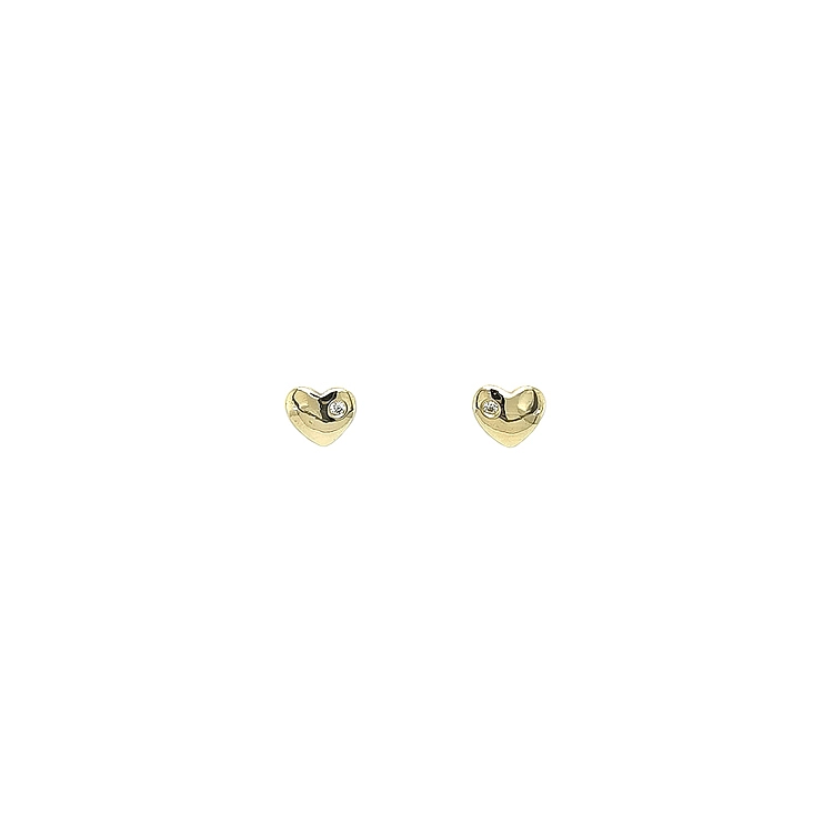 Gold Pecky Earrings Hearts