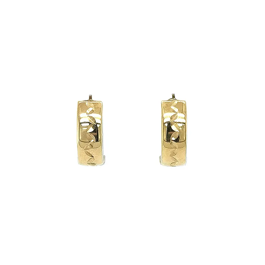 Gold Round Earrings