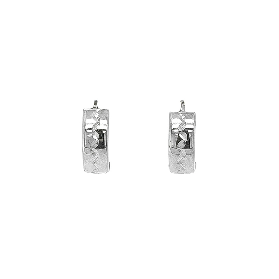Round Earrings made of Combination Gold
