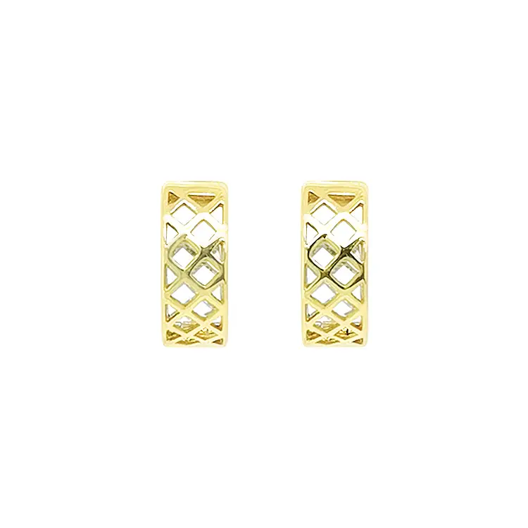 Gold Reversible Round Earrings