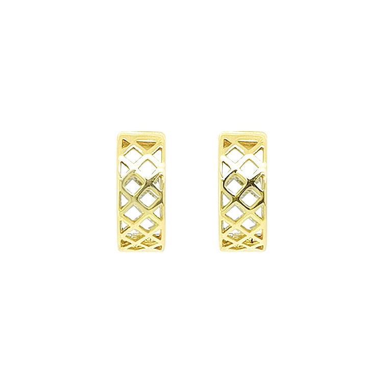 Gold Reversible Round Earrings