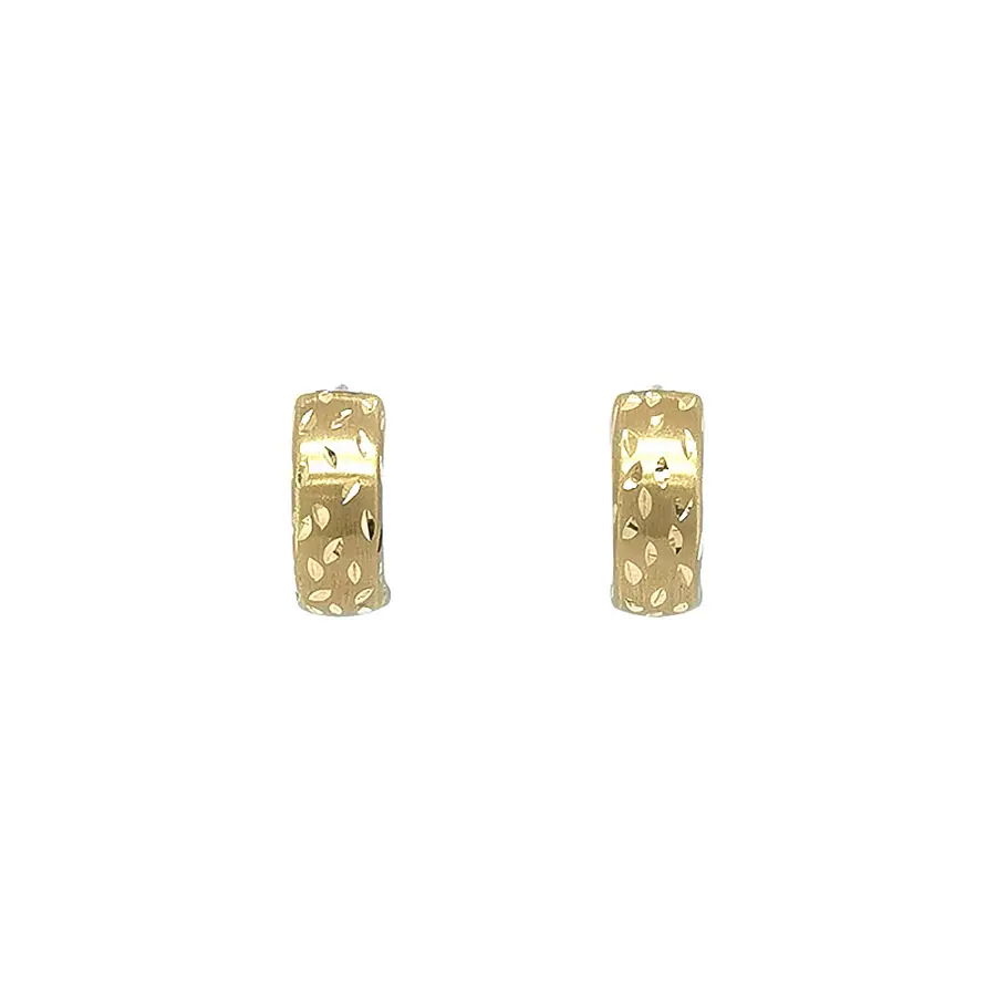 Gold Round Earrings