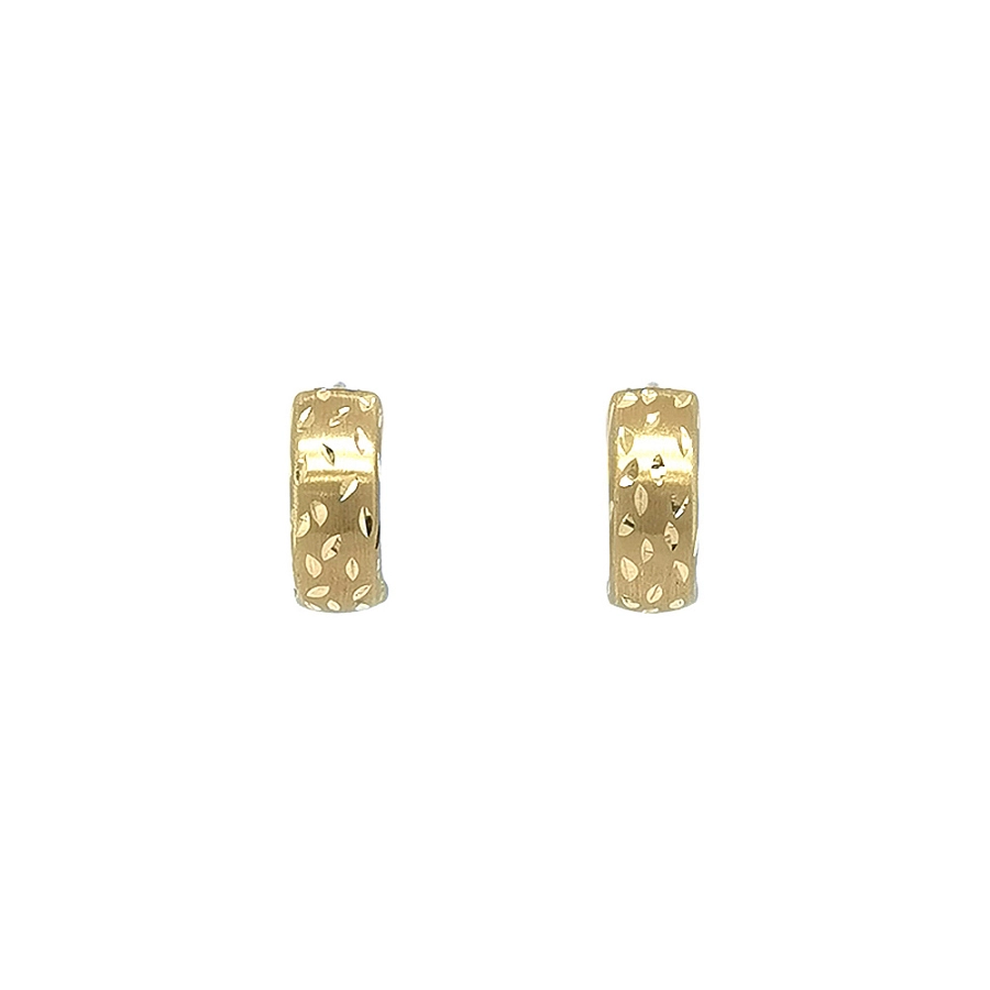 Gold Round Earrings