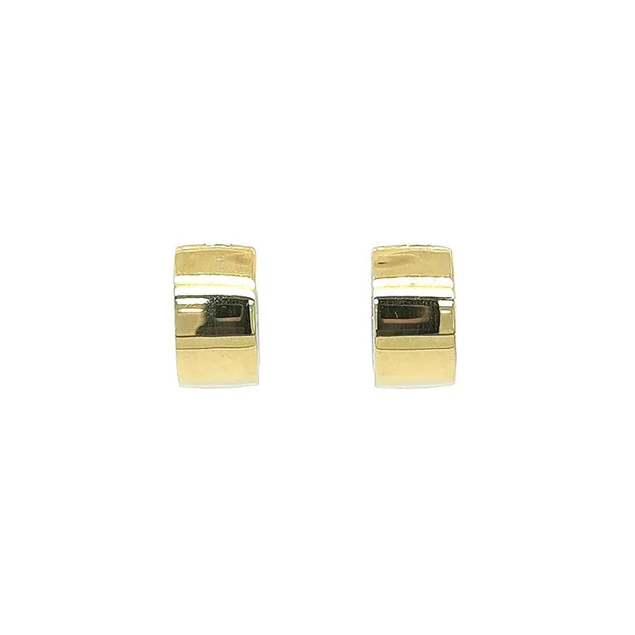Double-sided Earrings made of Combination Gold