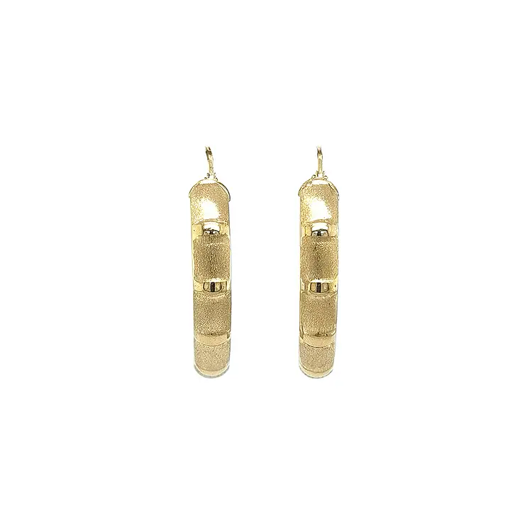 Gold Round Earrings