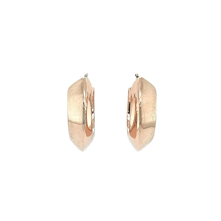Round Earrings made of Pink Gold