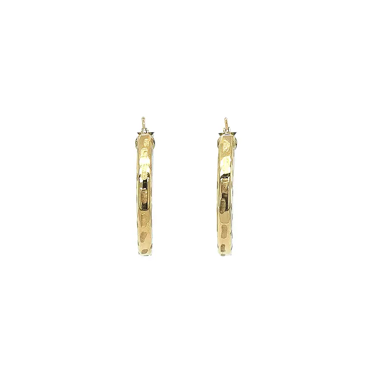 Gold Round Earrings
