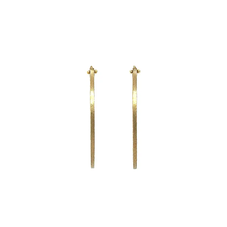Gold Round Earrings