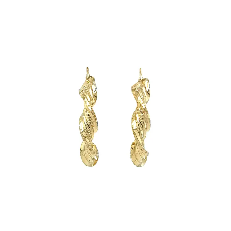 Gold Round Earrings