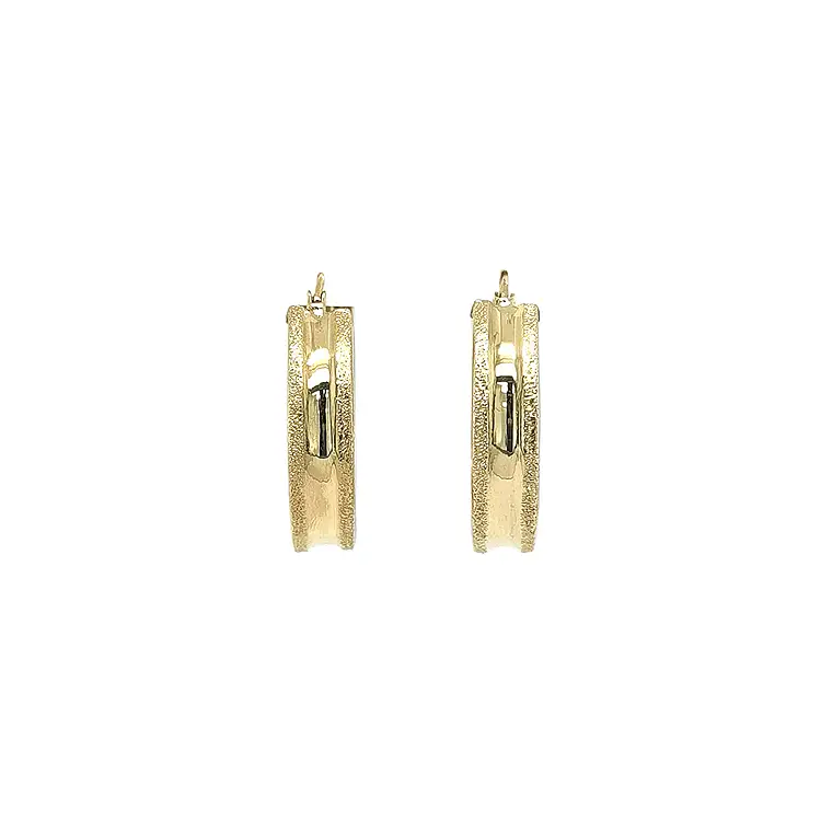 Gold Round Earrings