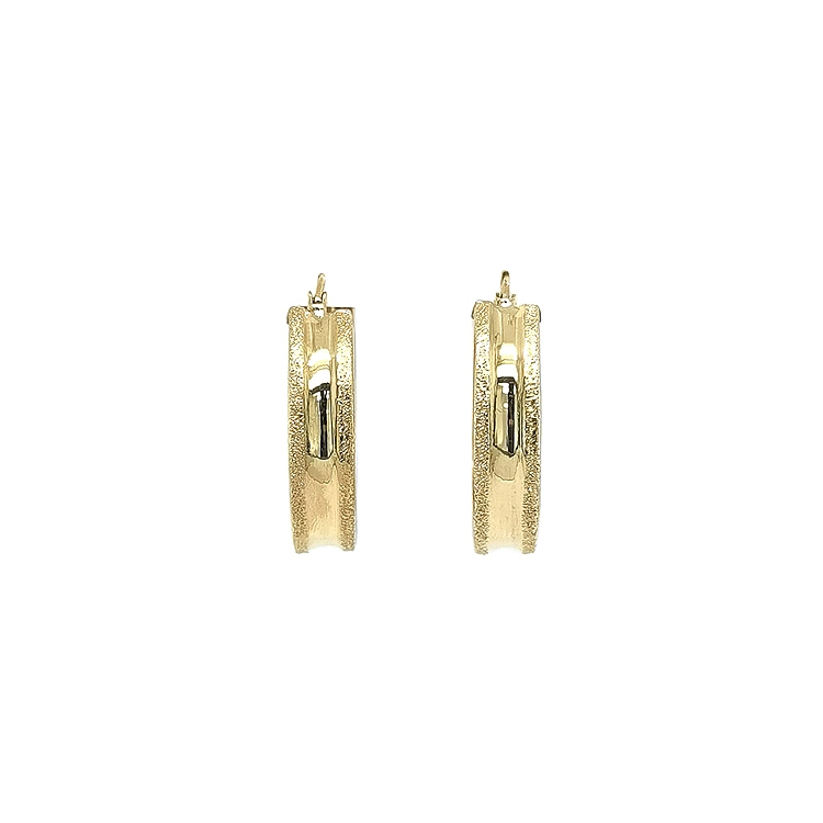 Gold Round Earrings