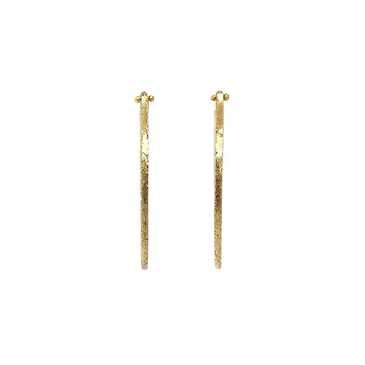 Gold Round Earrings