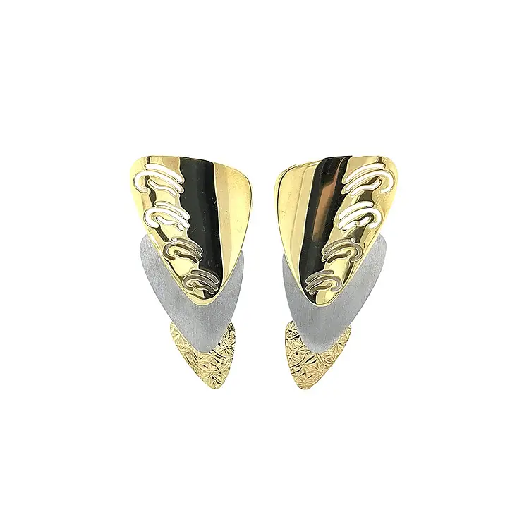 Cobminated Gold Earrings