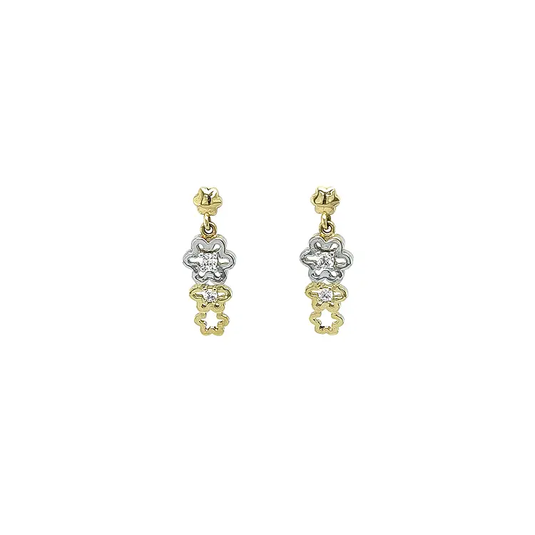 Earrings with Zircones in Gold