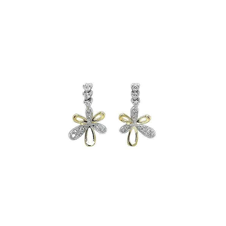 Earrings with Zircones in Gold