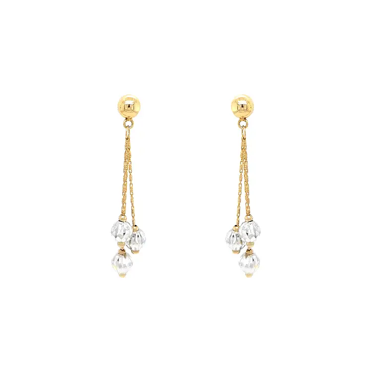 Gold Combination dangle earrings