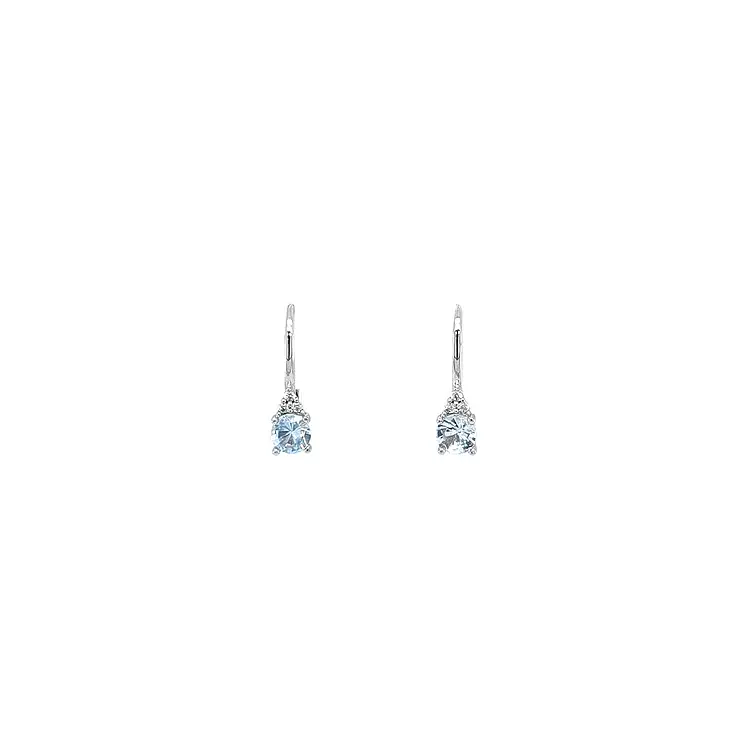 White Gold Topaz Earrings