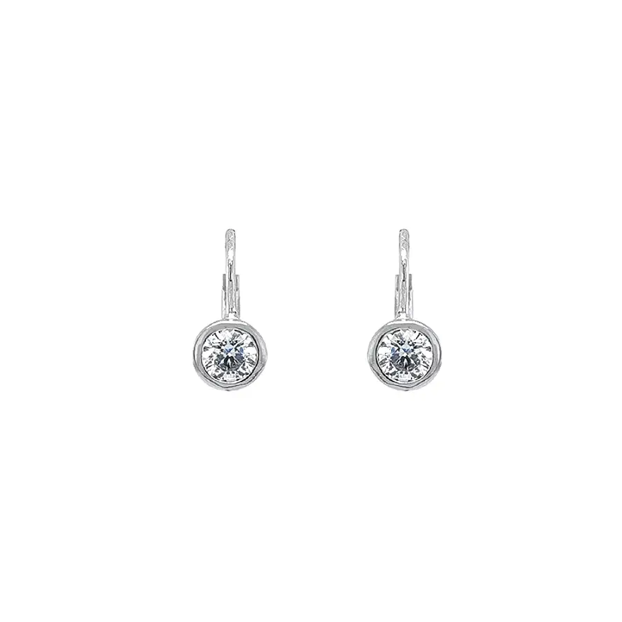 White Gold Earrings with Zircon - A Piece of Elegance for Every Day