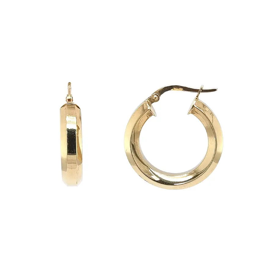 Elegant Yellow Gold Hoop Earrings