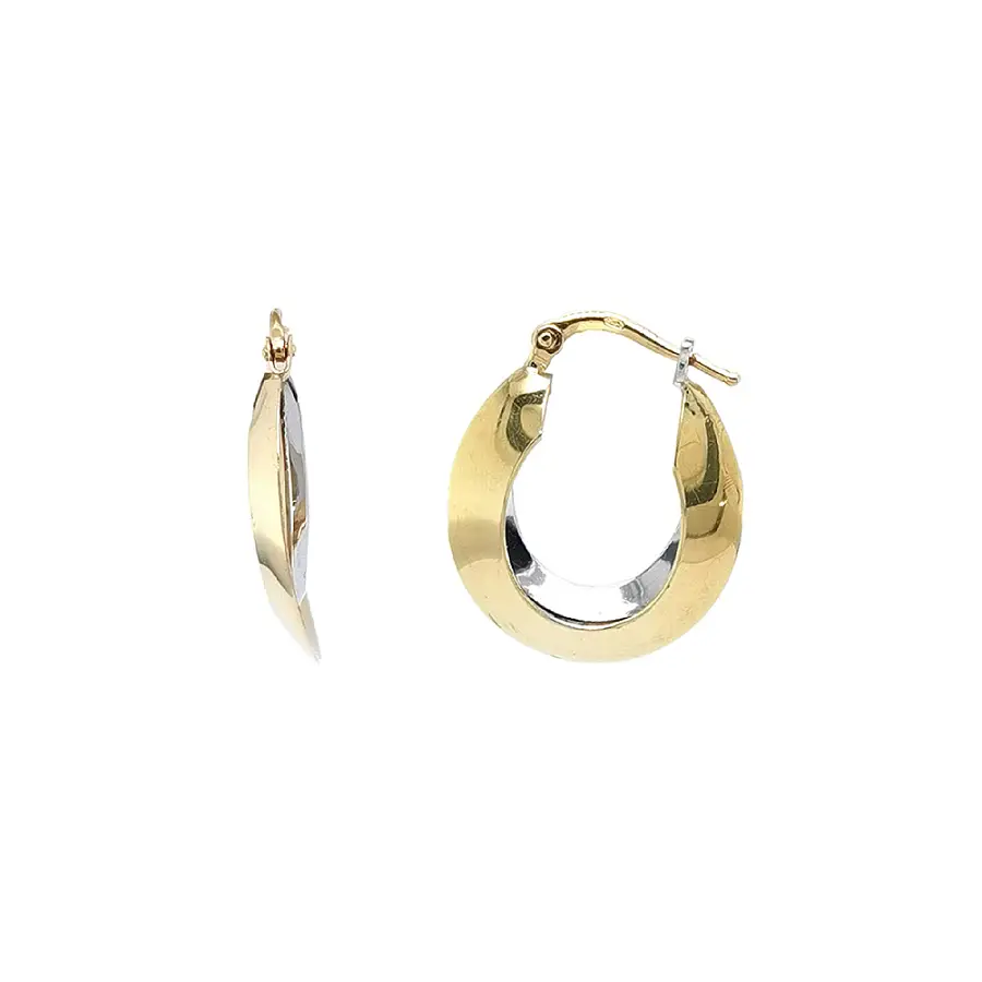 Timeless Earrings in Combination of Yellow and White Gold