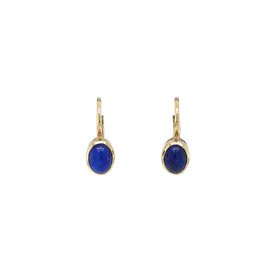 Gold Earrings with Lapis Lazuli - Delicacy and Strength in One Jewel