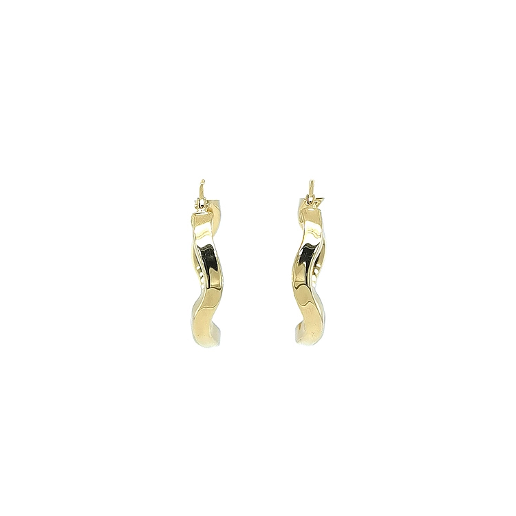Gold Round Earrings