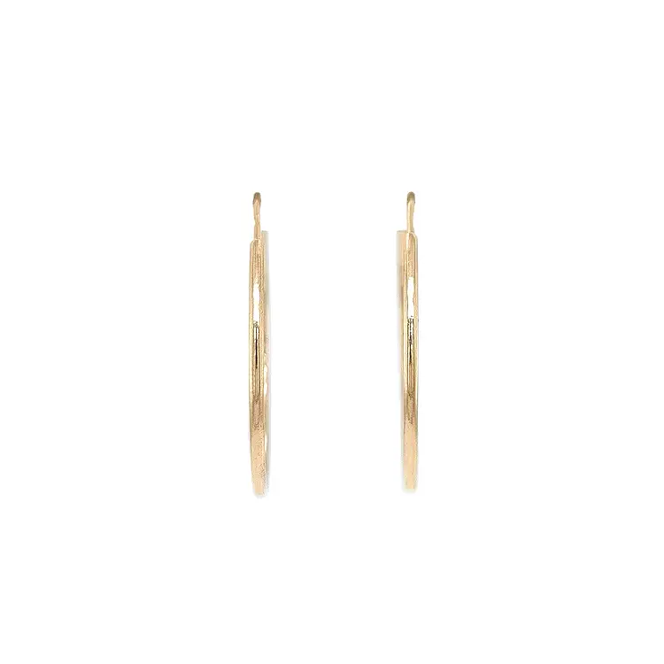 Gold Round Earrings