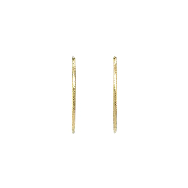 Gold Round Earrings